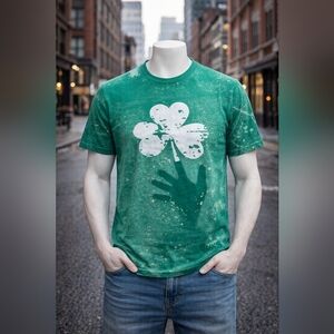 Men's sz S/M -St. Patrick's Day T-shirt | BUKS One-of-One short sleeve SHAMROCK